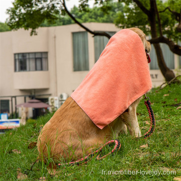 Serviette pour animaux de compagnie de broderie Serviette de bain pour chien de haute qualité